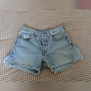 Levi's 501 Vintage Feel Light Blue Denim Cutoff Shorts